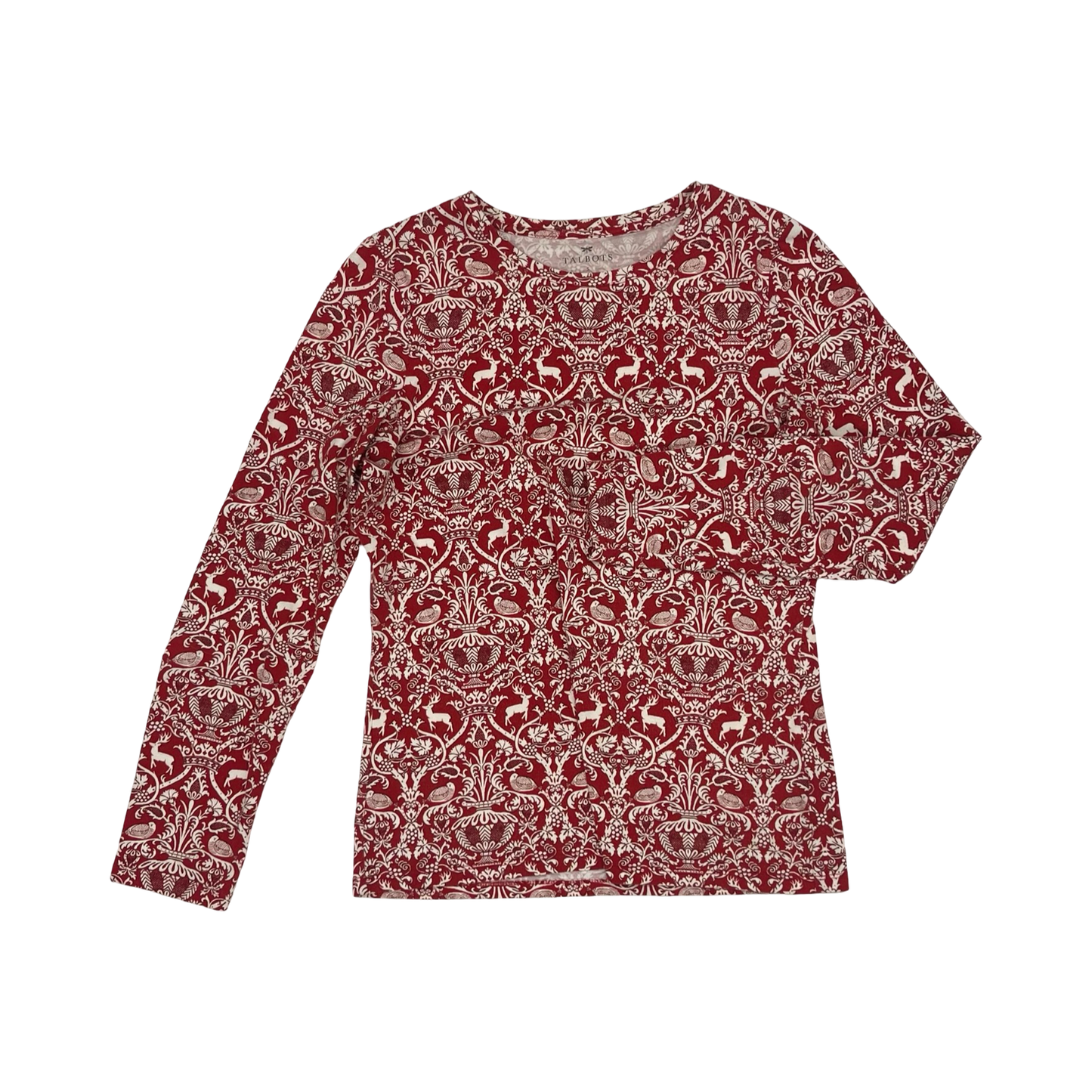 Top Ls By Talbots In Cream & Red, Size:S