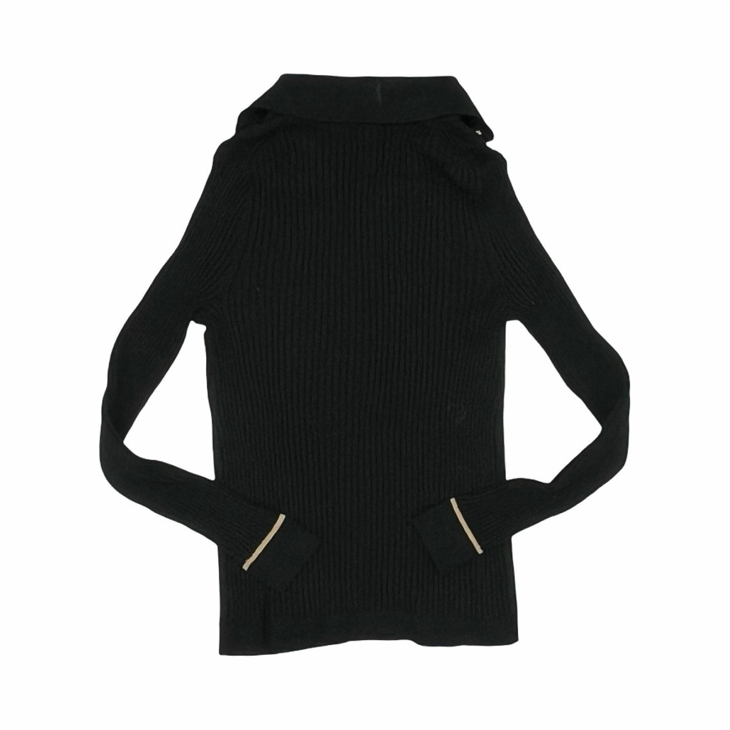 Sweater Cardigan By Banana Republic In Black & Brown, Size:S