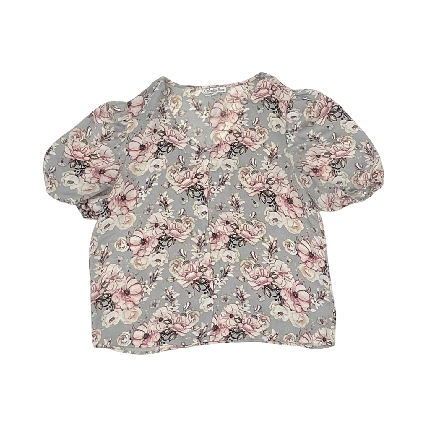 Blouse Ss By Ophelia Roe In Floral Print, Size:M