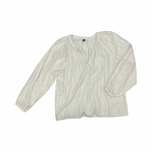 Blouse Ls By Old Navy In Cream, Size:Xl