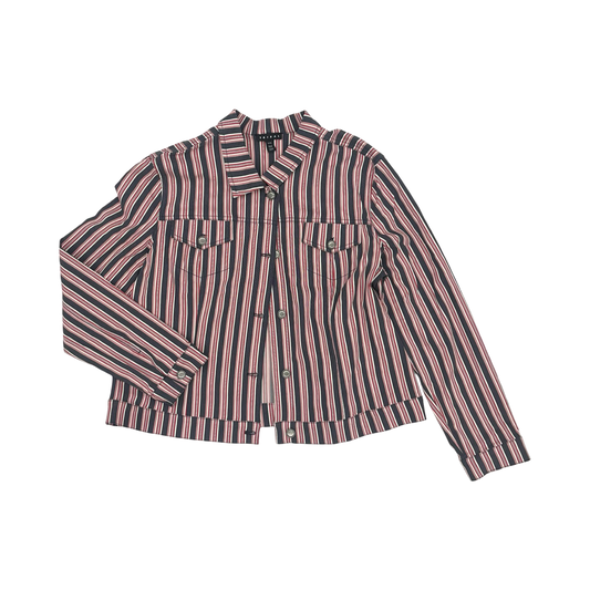 Jacket Shirt By Tribal In Blue Red & White, Size:Xl