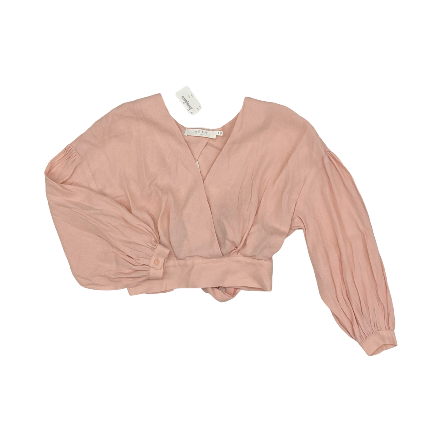 Blouse Ls By Astr In Pink, Size:Xs