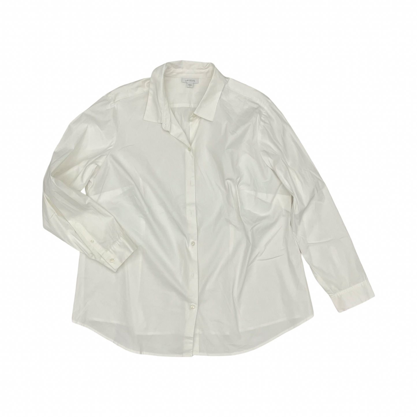 Blouse Ls By J. Jill In White, Size:Xl