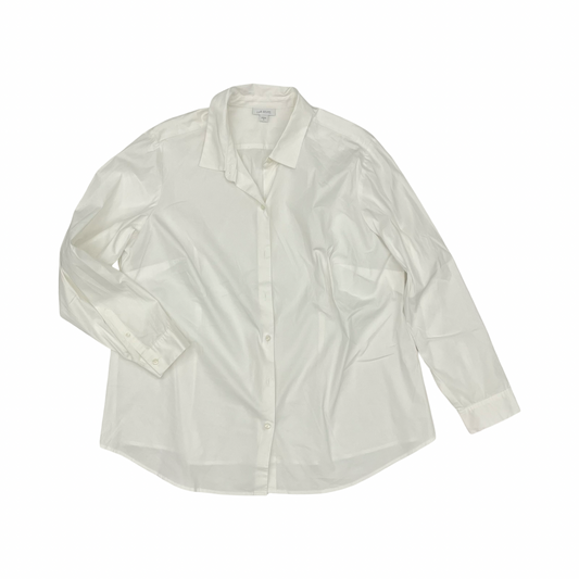 Blouse Ls By J. Jill In White, Size:Xl