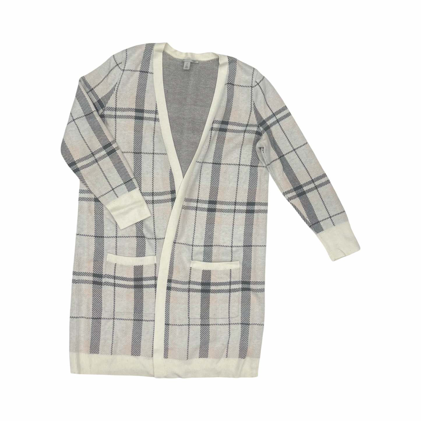 Sweater Cardigan By Halogen In Grey, Size:Mp