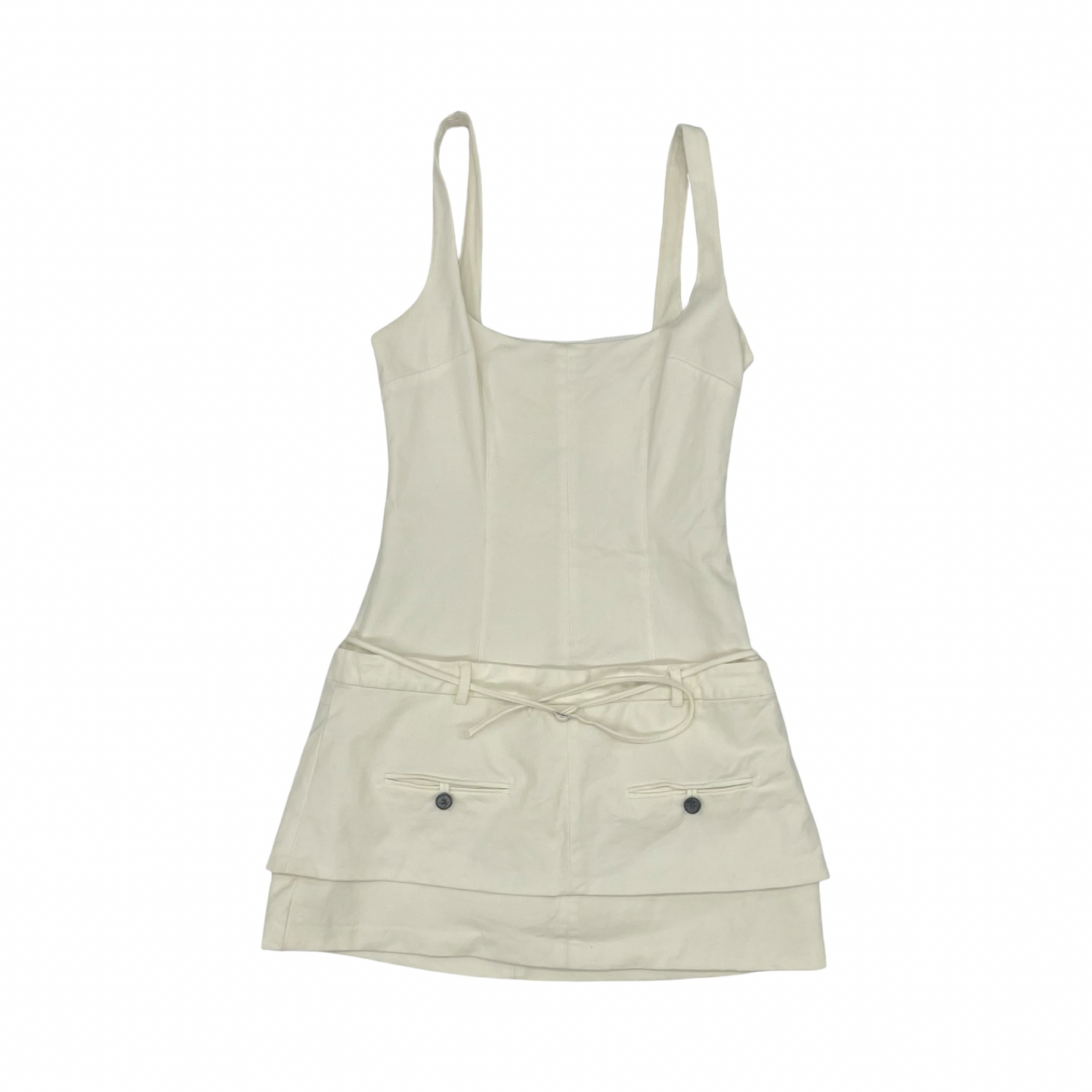 Dress Casual Short By Zara In Cream, Size:S