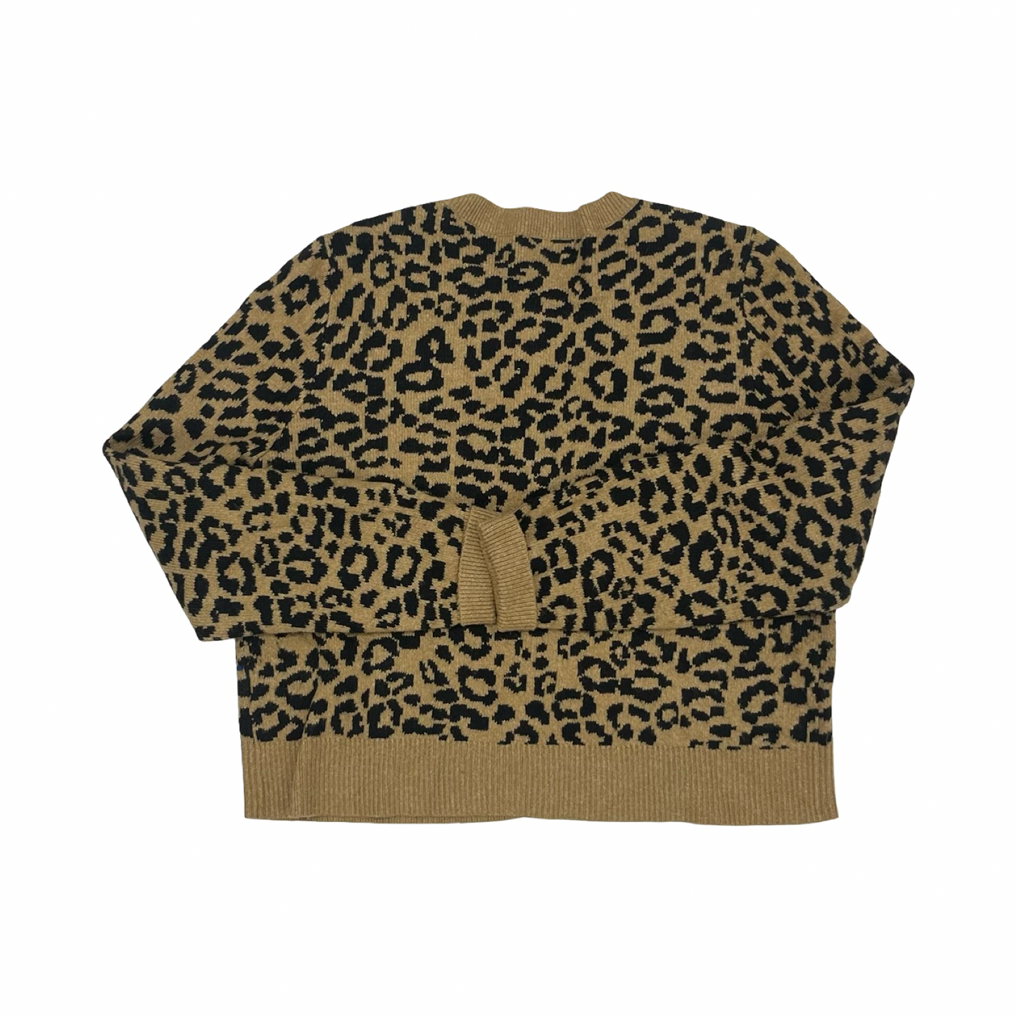 Sweater Cardigan By Old Navy In Leopard Print, Size:L