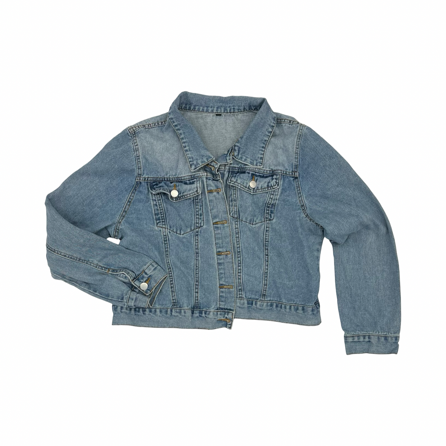 Jacket Denim By Clothes Mentor In Blue Denim, Size:L