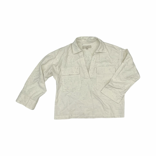 Top Ls By Loft In Cream, Size:S