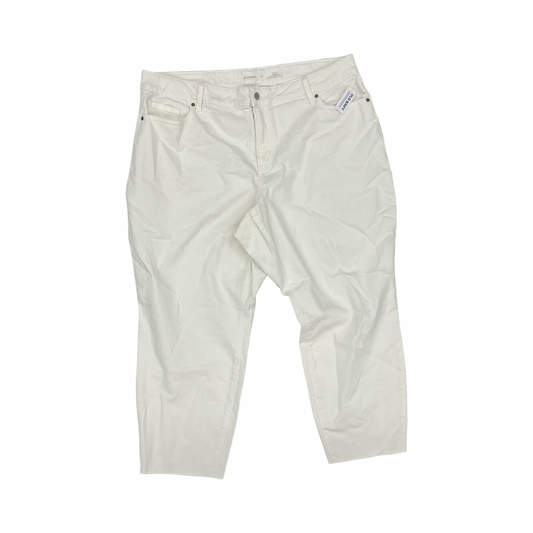 Jeans Straight By Old Navy In White Denim, Size:22