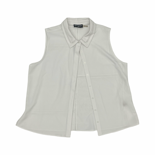 Blouse Designer By Karl Lagerfeld In White, Size:M
