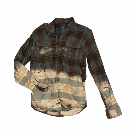 Top Ls By George In Brown & Grey, Size:S