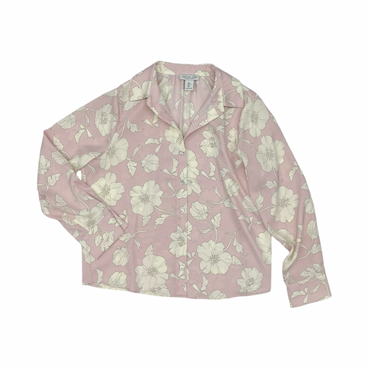Blouse Ls By Rachel Zoe In Cream & Pink, Size:L