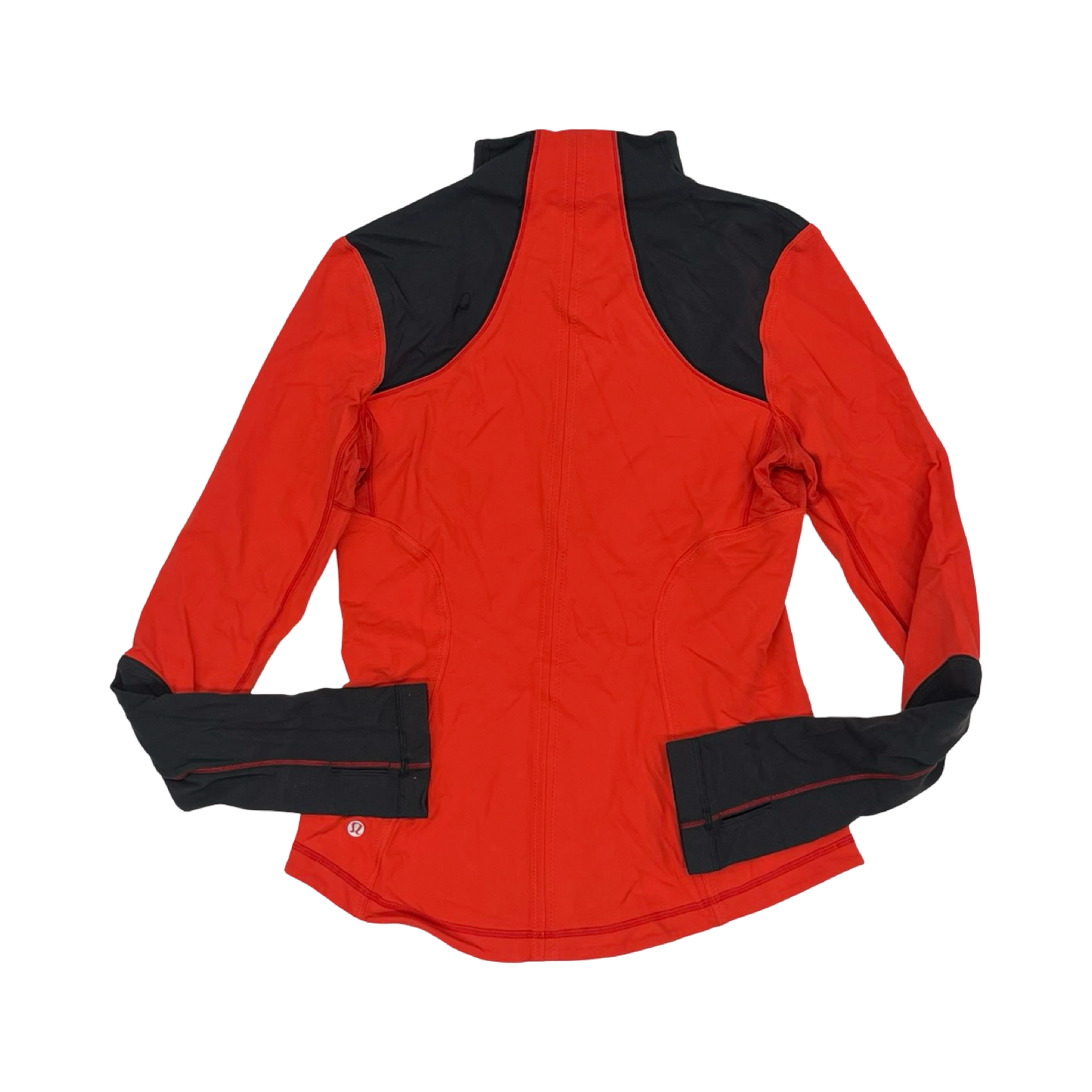 Athletic Jacket By Lululemon In Orange, Size:M