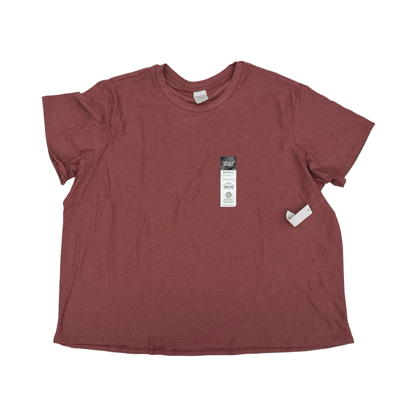 Athletic Top Ss By Athletic Works In Red, Size:Xl
