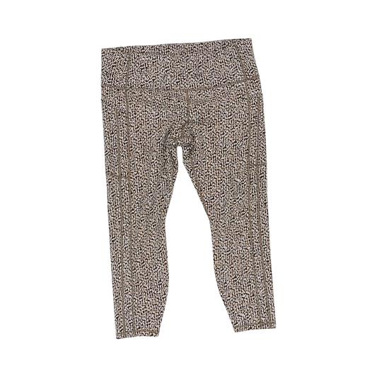Athletic Leggings Capris By Athleta In Brown & Cream, Size:Xl