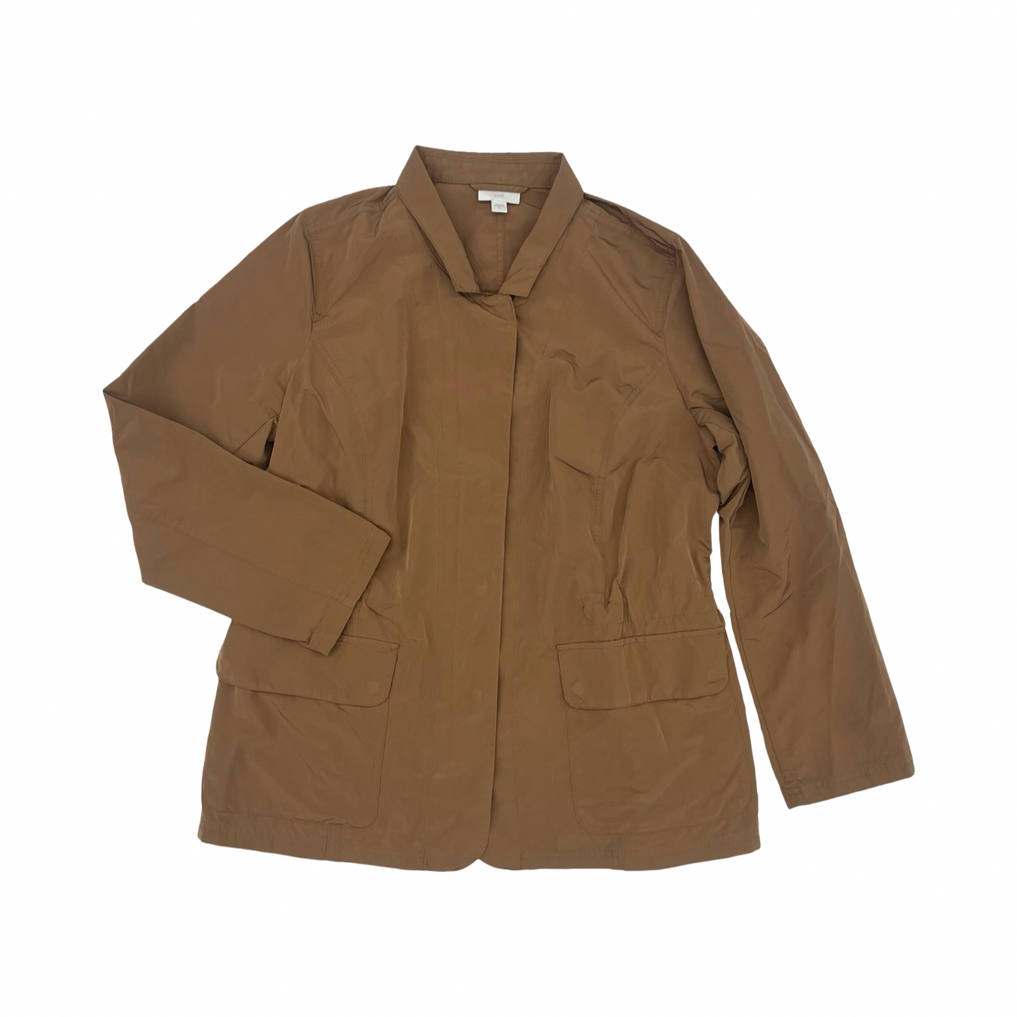 Jacket Windbreaker By J. Jill In Brown, Size:M