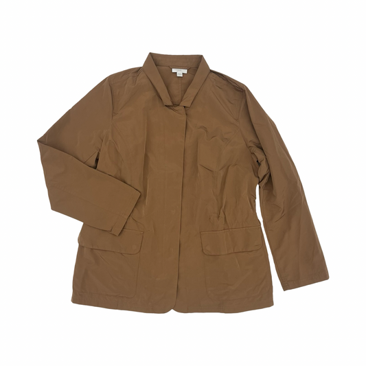 Jacket Windbreaker By J. Jill In Brown, Size:M