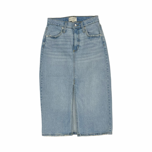 Skirt Midi By Universal Thread In Blue Denim, Size:0