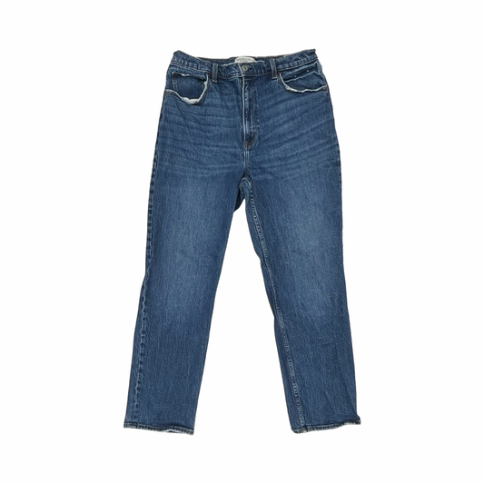 Jeans Straight By Abercrombie And Fitch In Blue Denim, Size:14
