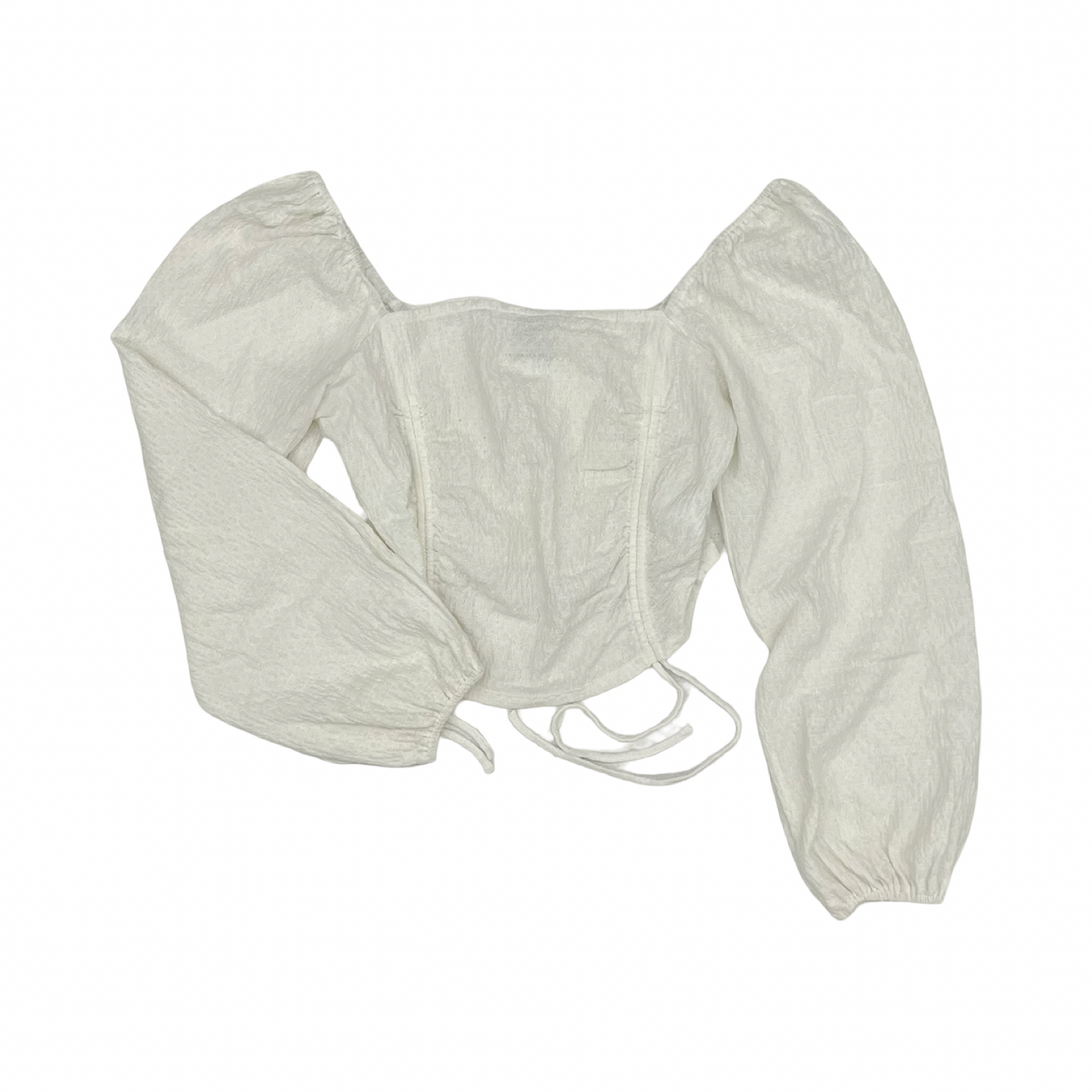 Blouse Ls By Clothes Mentor In White, Size:L