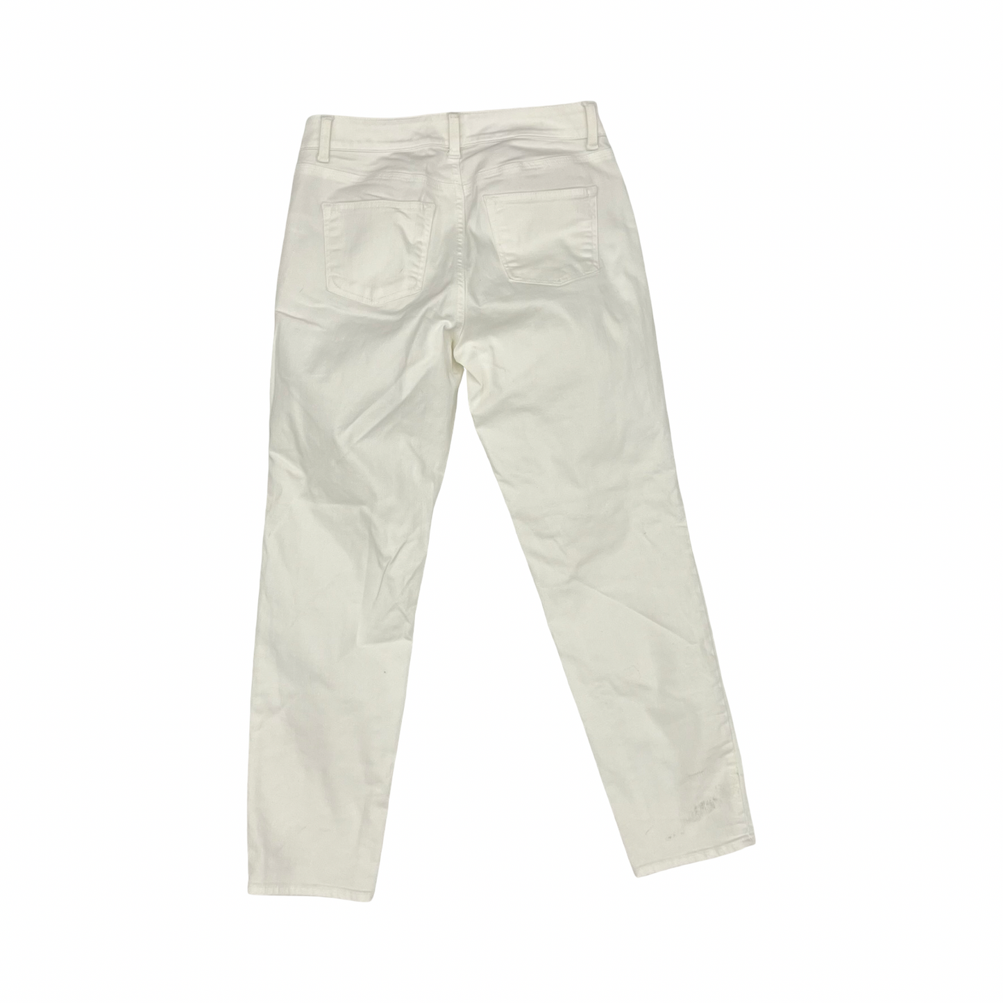 Jeans Boyfriend By Talbots In White Denim, Size:4