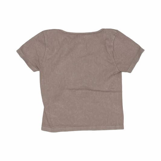 Top Ss By Clothes Mentor In Tan, Size:L