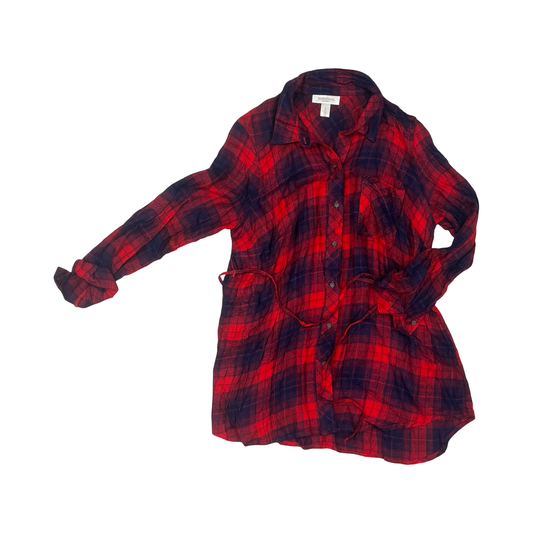 Mat Top Ls By Motherhood In Blue & Red, Size:L