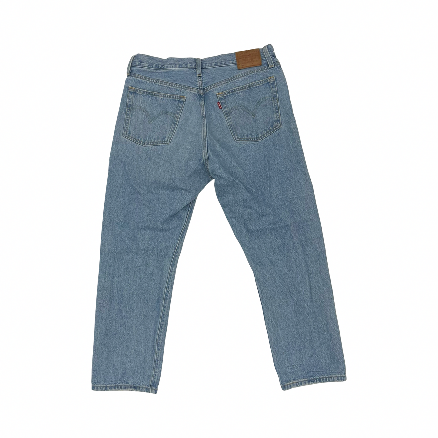 Jeans Straight By Levis In Blue Denim, Size:12