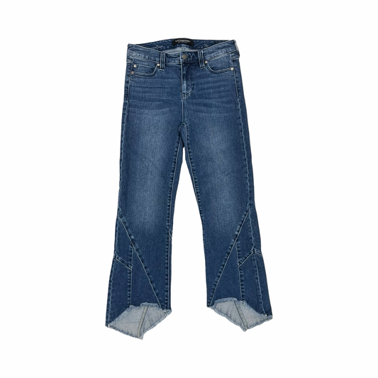 Jeans Cropped By Liverpool In Blue Denim, Size:4