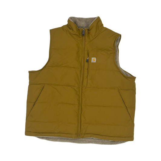 Vest Puffer & Quilted By Carhartt In Brown, Size:Xl
