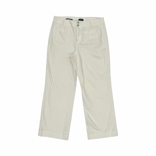 Jeans Cropped By Talbots In Cream, Size:12P