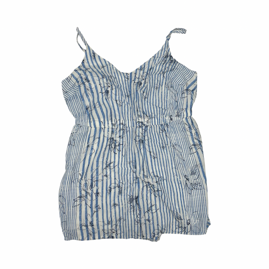 Romper By Clothes Mentor In Blue & White, Size:22