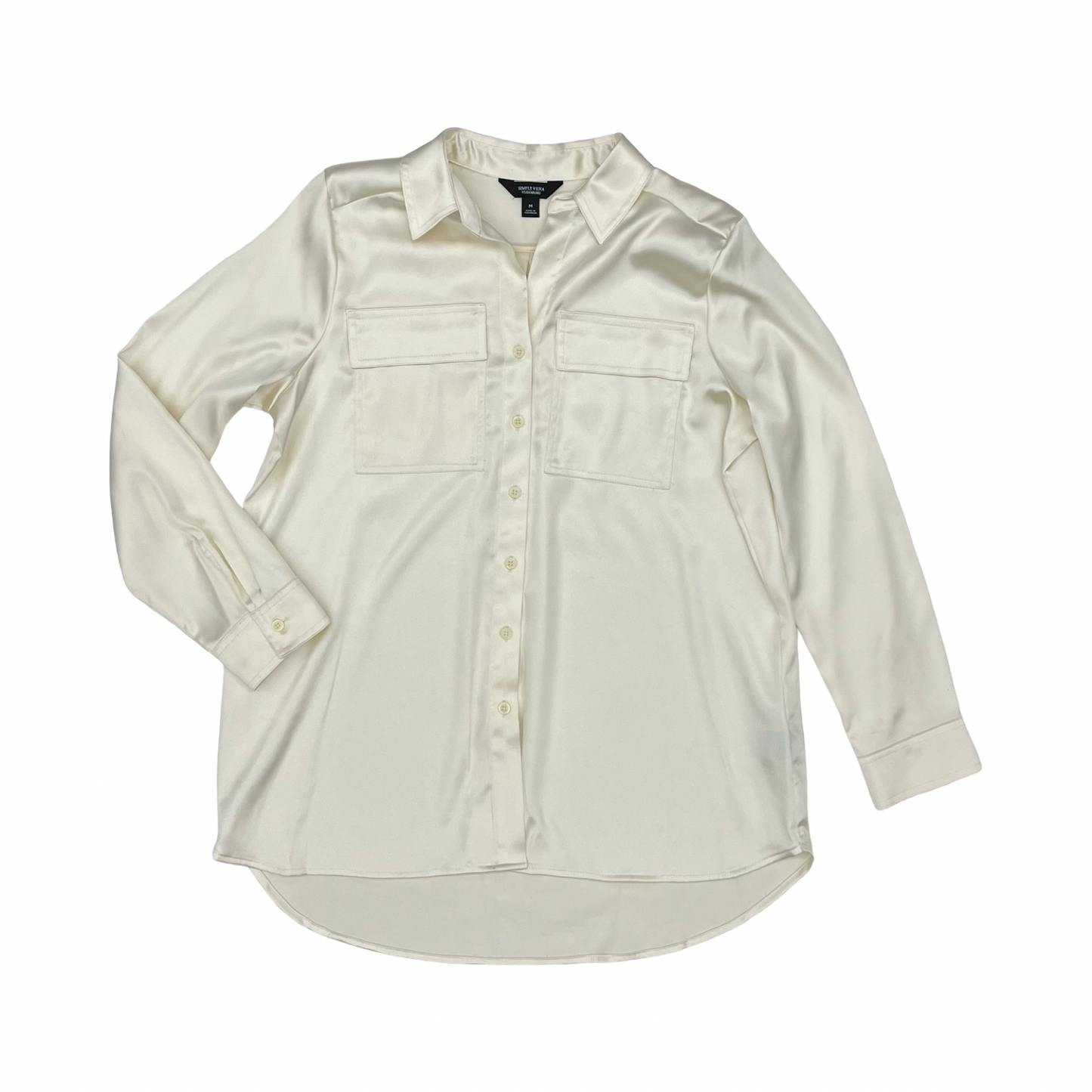 Blouse Ls By Simply Vera In Cream, Size:M