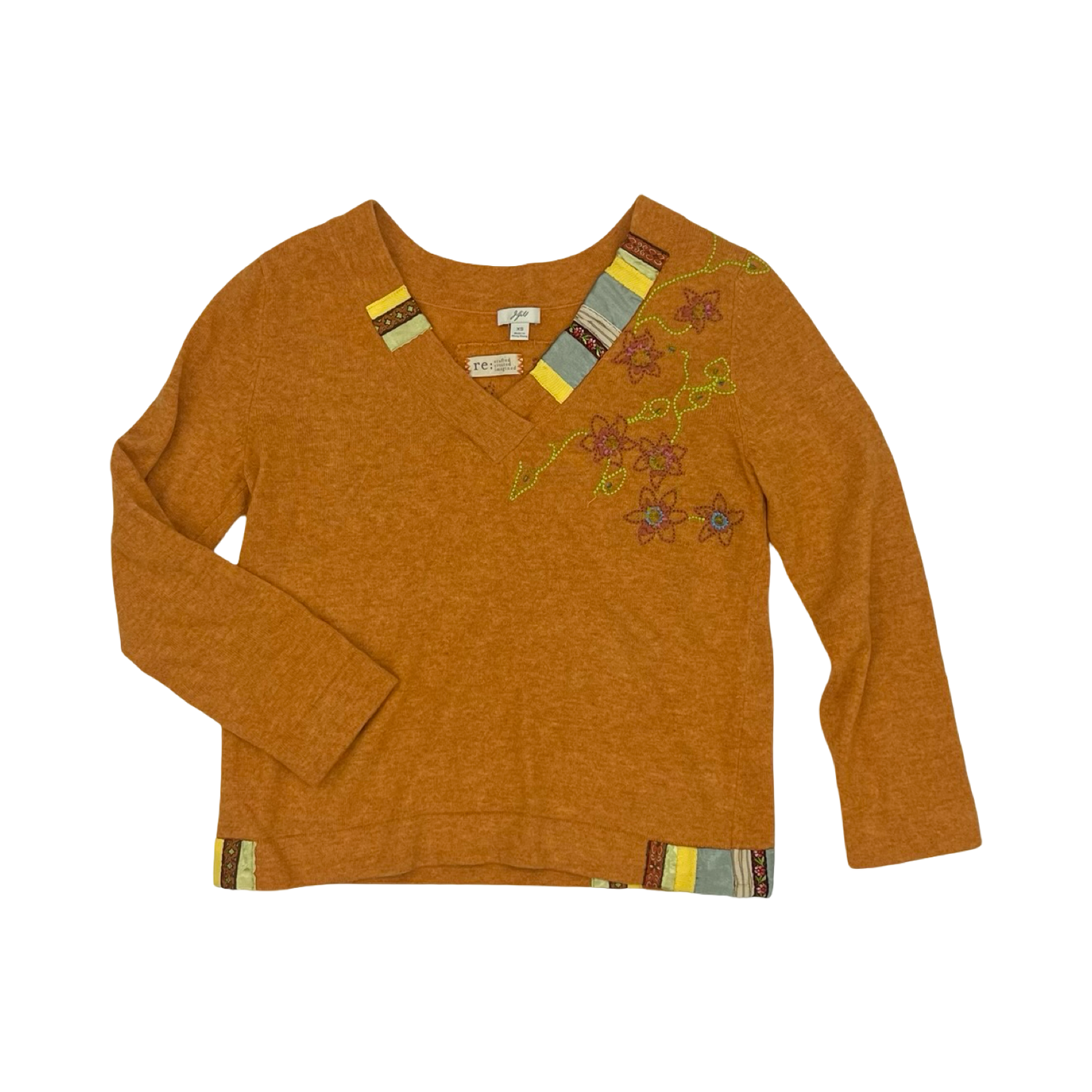 Sweater By J. Jill In Orange, Size:Xs