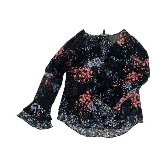 Blouse Ls By White House Black Market In Floral Print, Size:S