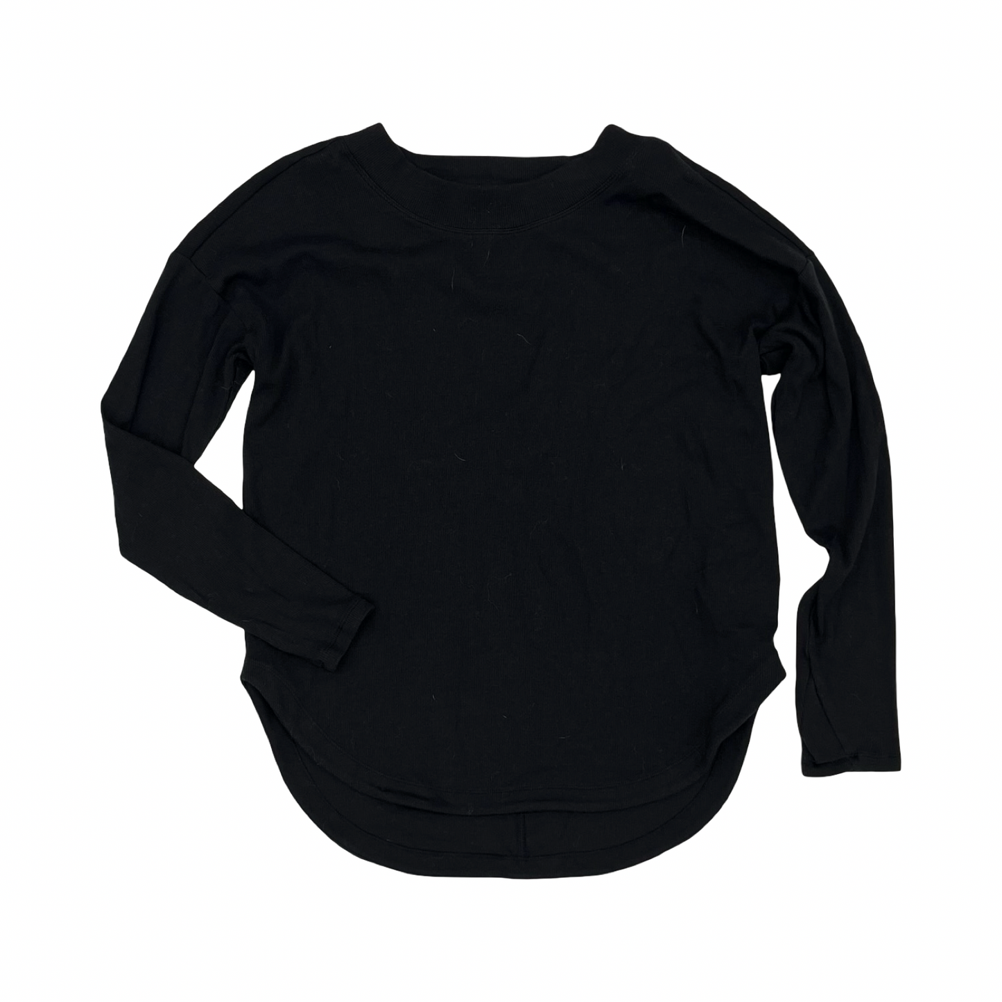 Athletic Top Ls Collar By Athleta In Black, Size:M