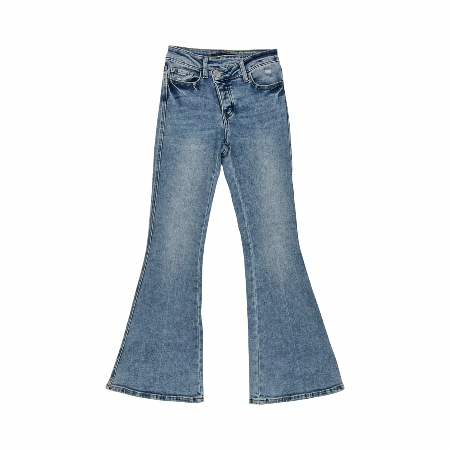 Jeans Flared By Flying Monkey In Blue Denim, Size:0