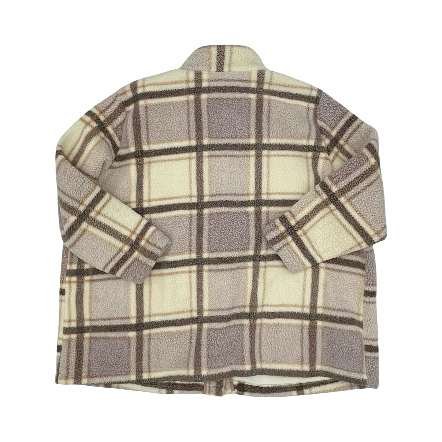 Jacket Faux Fur & Sherpa By Maurices In Tan & White, Size:4X