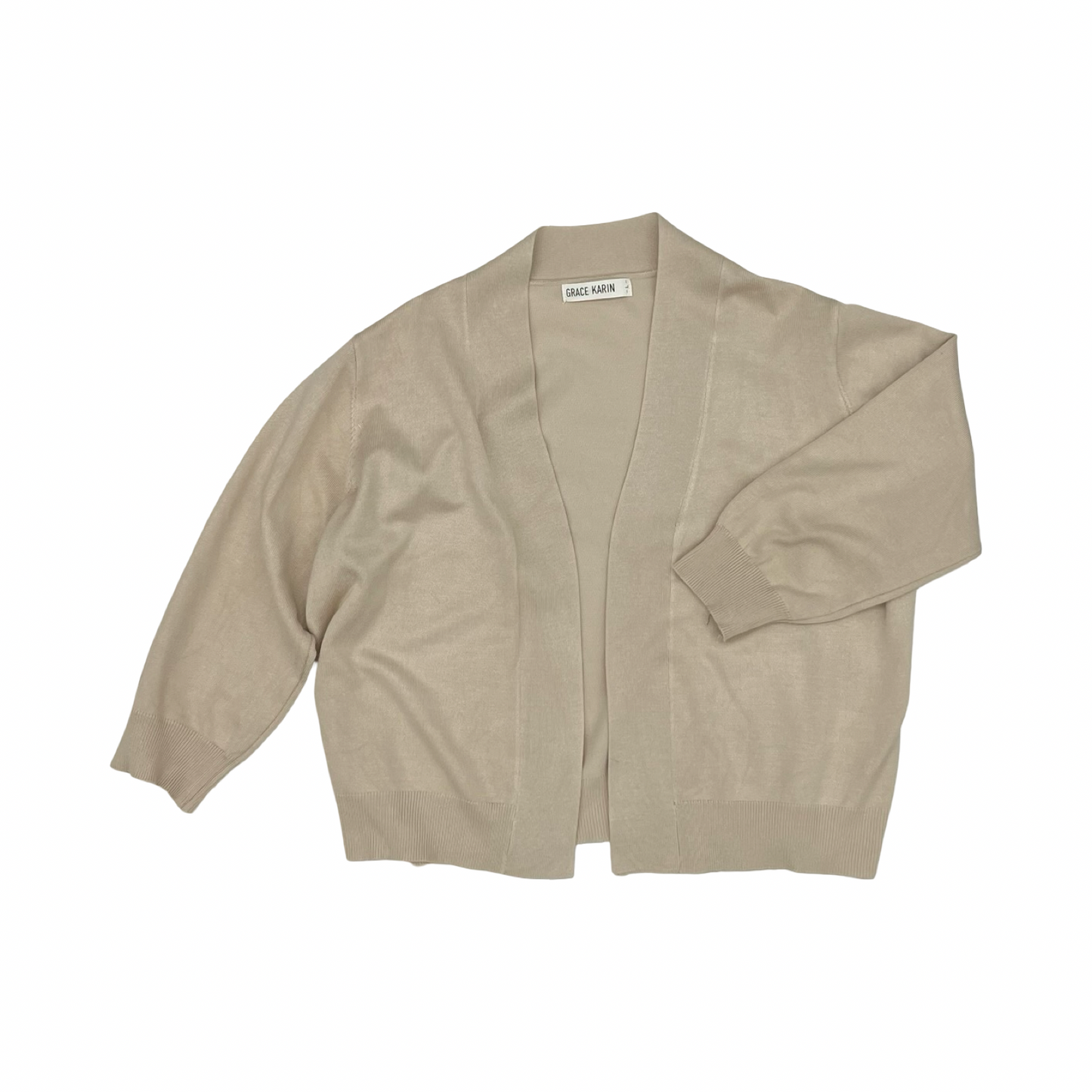 Cardigan By Grace Karin In Tan, Size:L