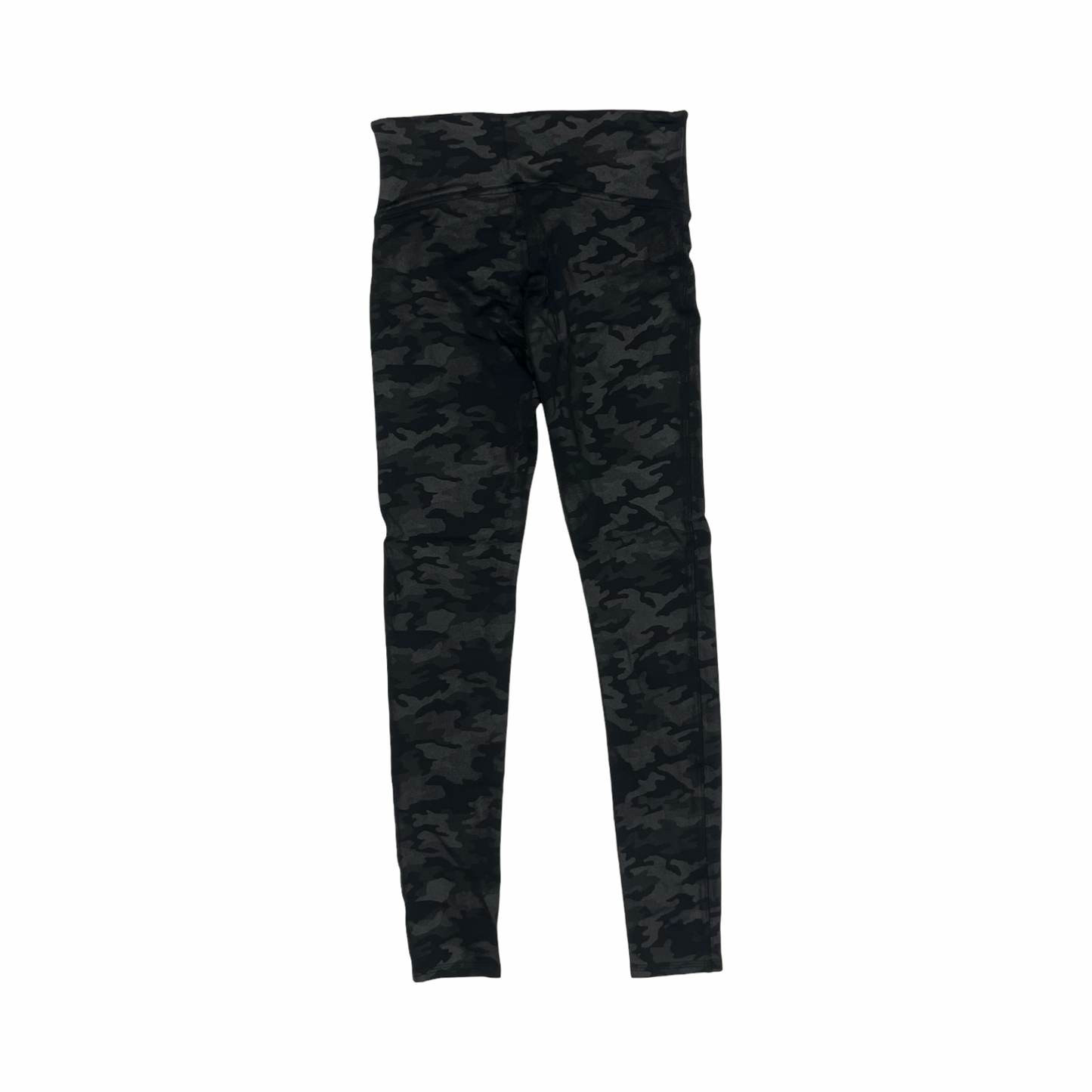 Athletic Leggings By Spanx In Black & Grey, Size:M