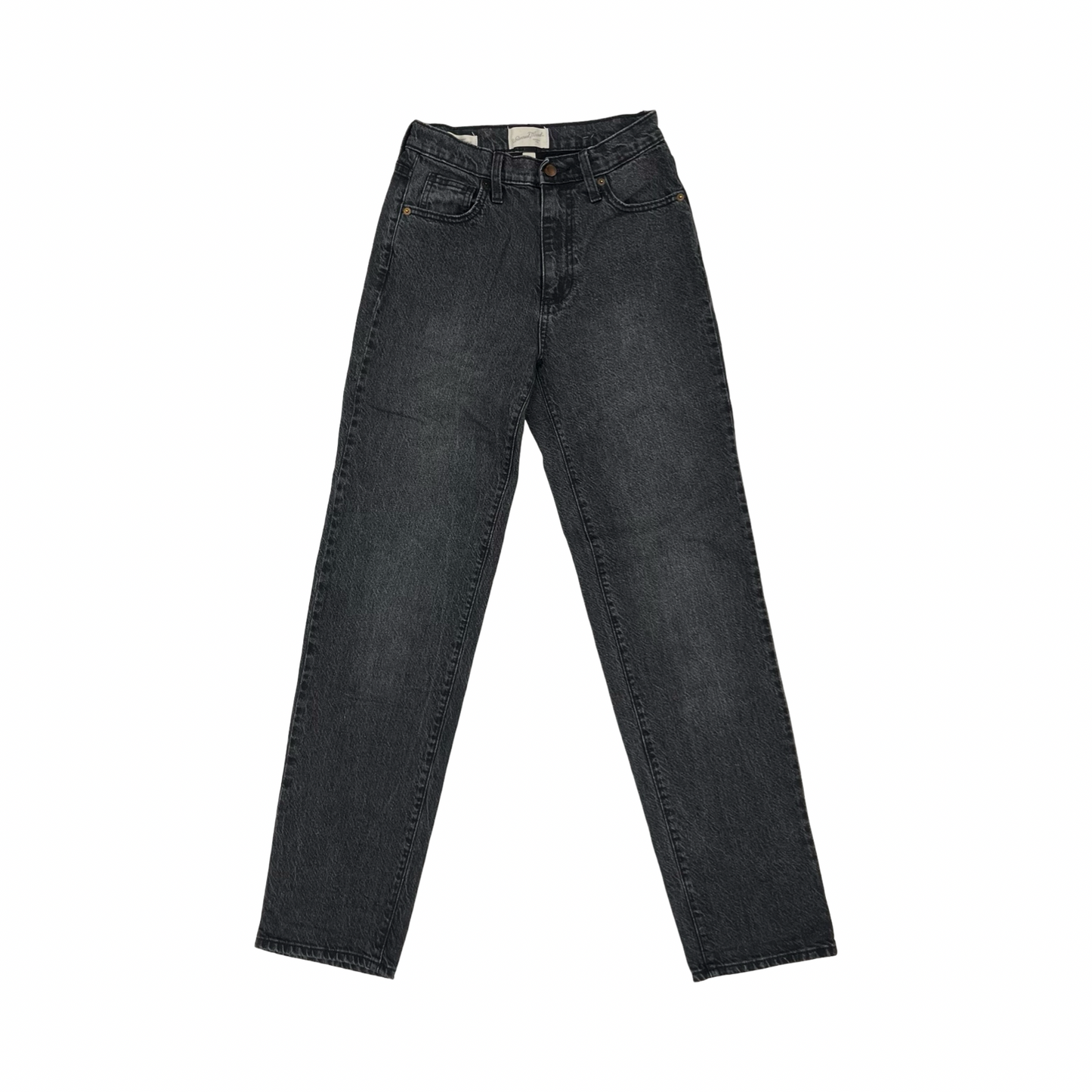 Jeans Straight By Universal Thread In Black Denim, Size:0