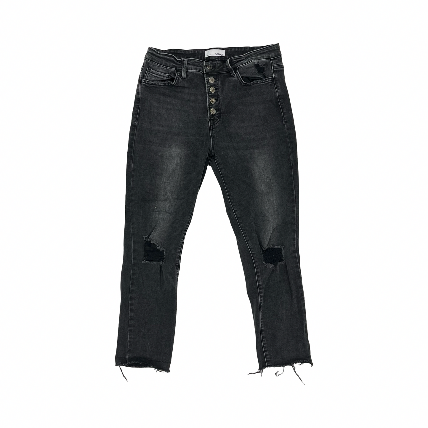 Jeans Skinny By Vervet In Black Denim, Size:12