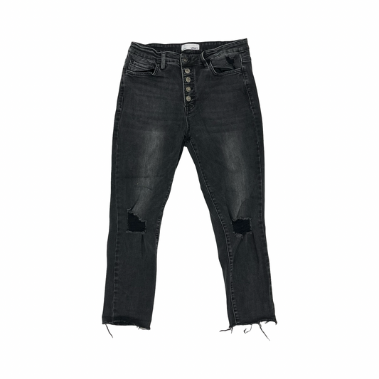Jeans Skinny By Vervet In Black Denim, Size:12