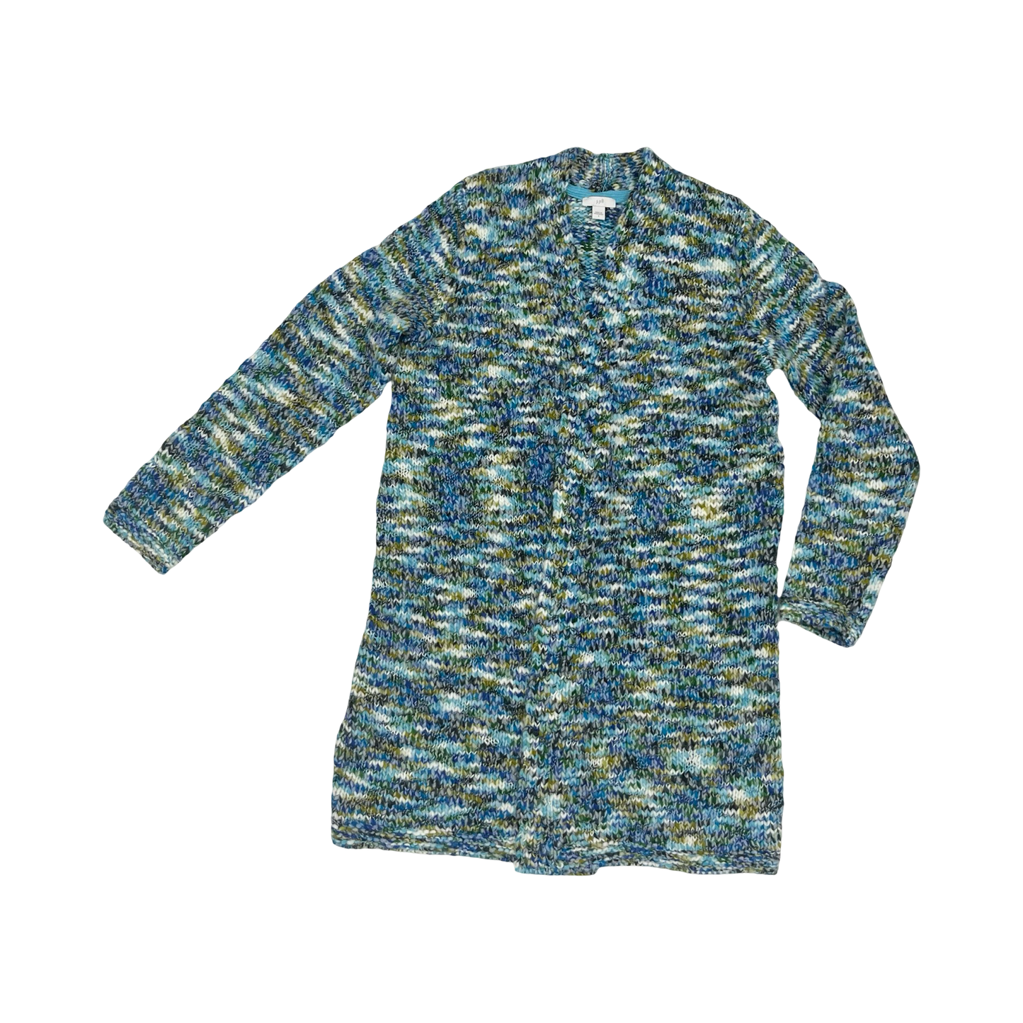 Sweater Cardigan By J. Jill In Blue & Green, Size:S