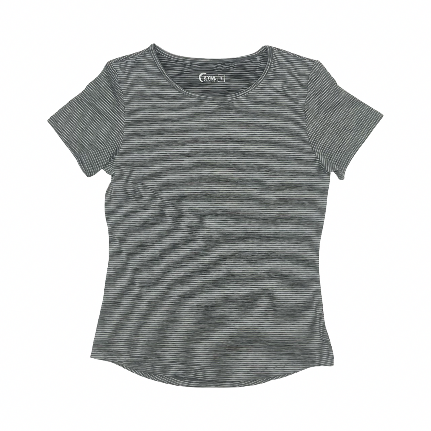 Athletic Top Ss By Zyia In Grey, Size:S