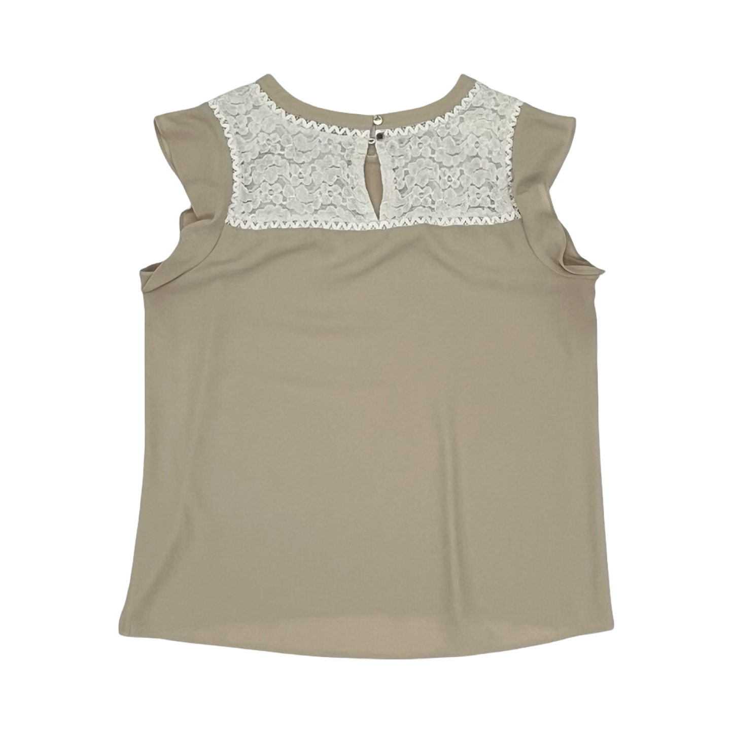 Blouse Designer By Karl Lagerfeld In Tan, Size:L