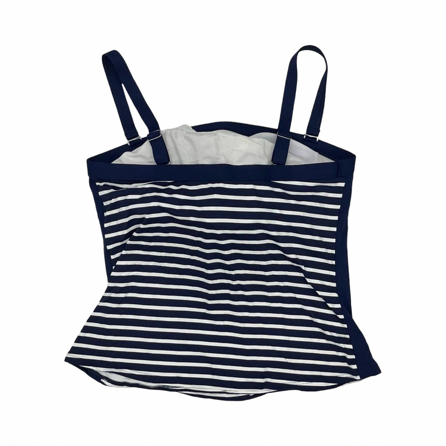 Swimsuit Top By Lands End In Blue & White, Size:16