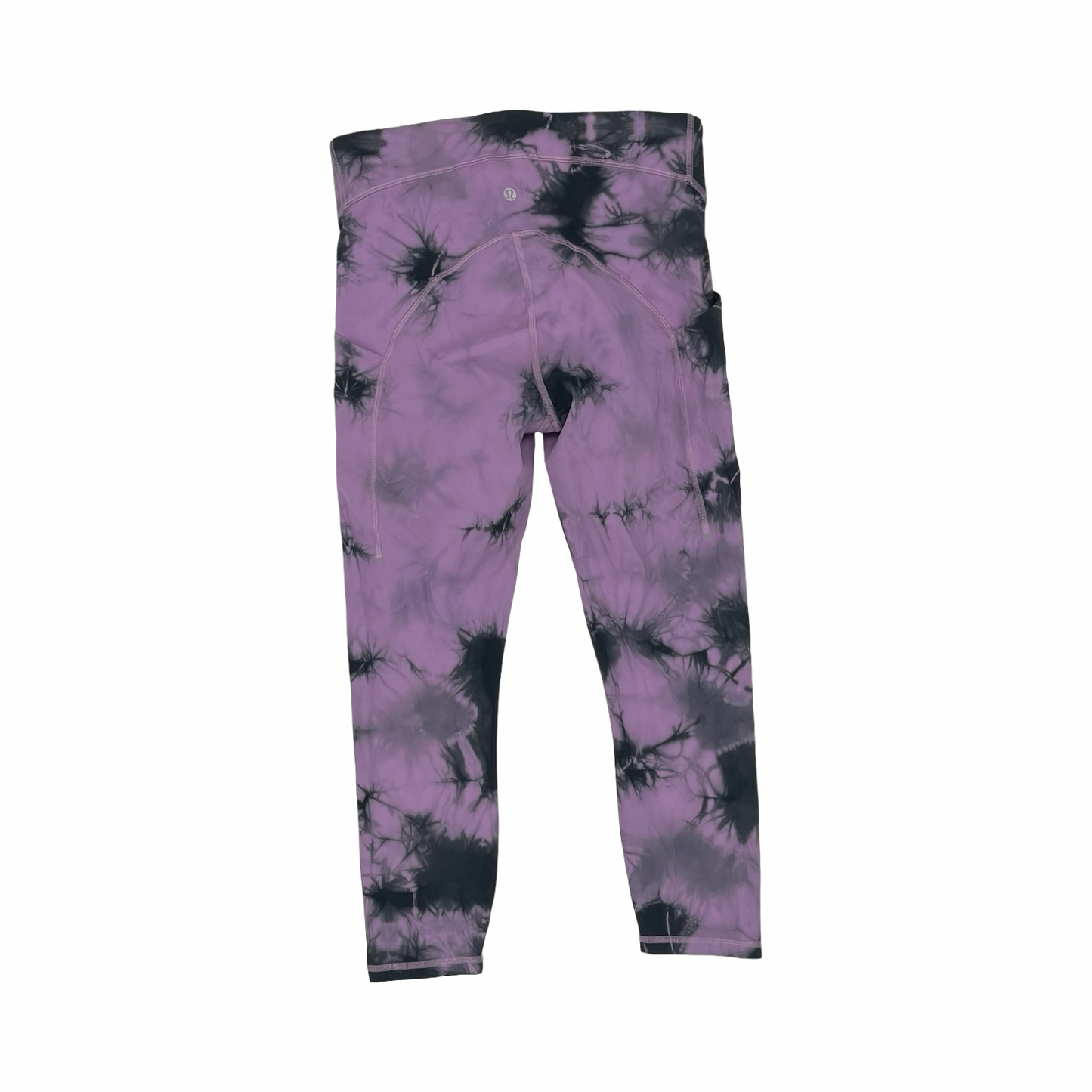Athletic Leggings Capris By Lululemon In Black & Purple, Size:M