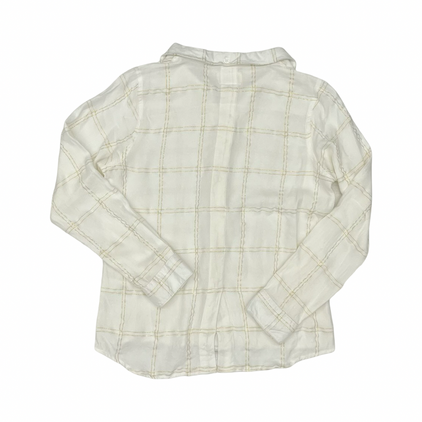 Top Ls By Thread And Supply In Gold & White, Size:M